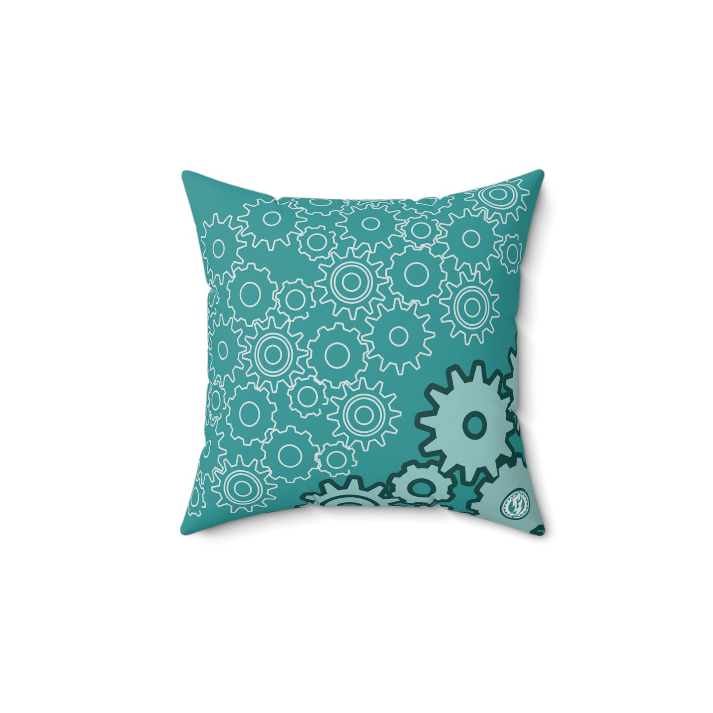 GEAR SQUARE PILLOW - GREEN