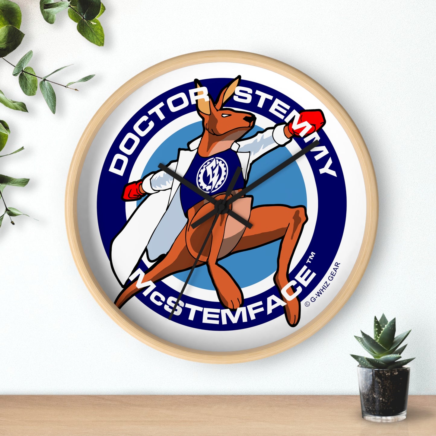 DOCTOR STEMMY McSTEMFACE WALL CLOCK