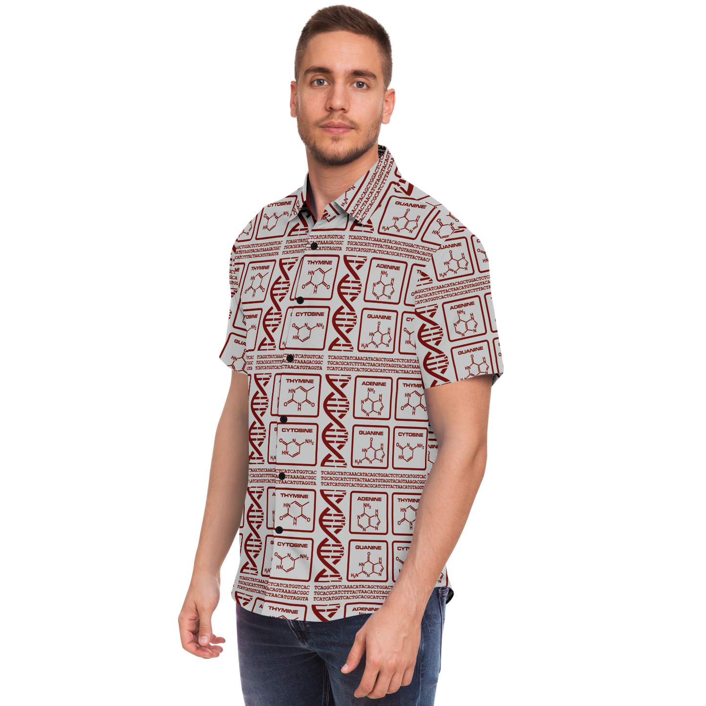 DNA - ALOHA SHIRT - BLOOD ON GREY