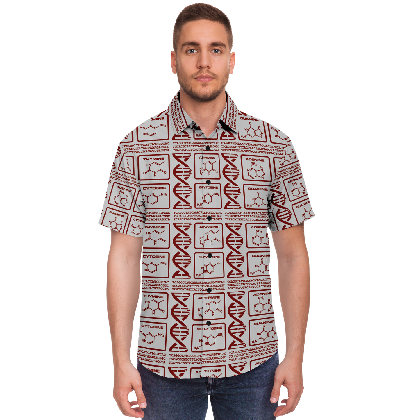 DNA - ALOHA SHIRT - BLOOD ON GREY