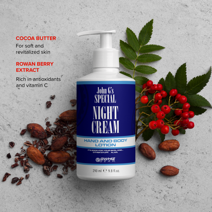 JOHN G'S SPECIAL NIGHT CREAM - FLORAL HAND AND BODY LOTION