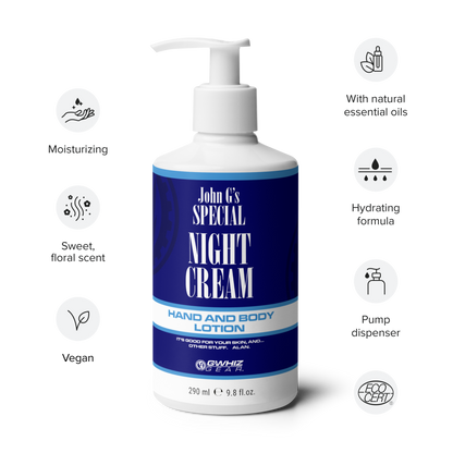 JOHN G'S SPECIAL NIGHT CREAM - FLORAL HAND AND BODY LOTION