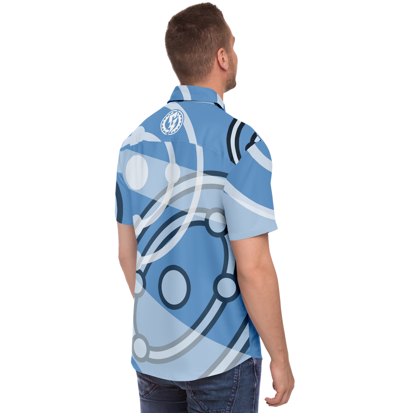 CARBON BASED LIFE FORM ALOHA SHIRT - SKY BLUE