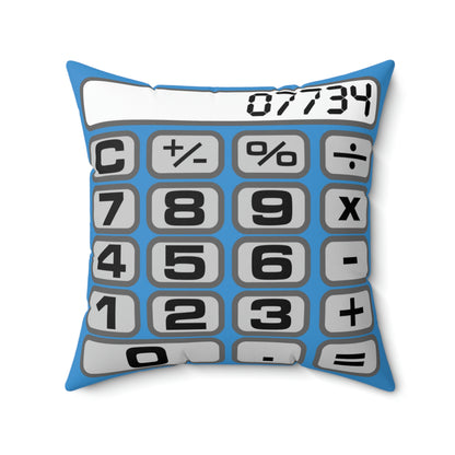 CALCULATOR SQUARE PILLOW - BLUE