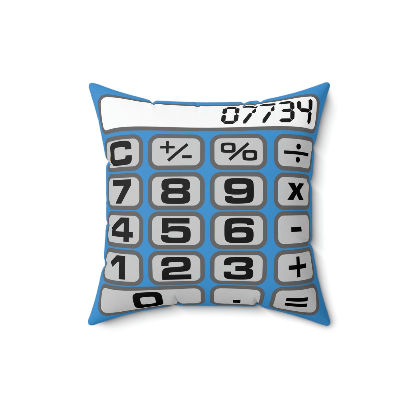 CALCULATOR SQUARE PILLOW - BLUE