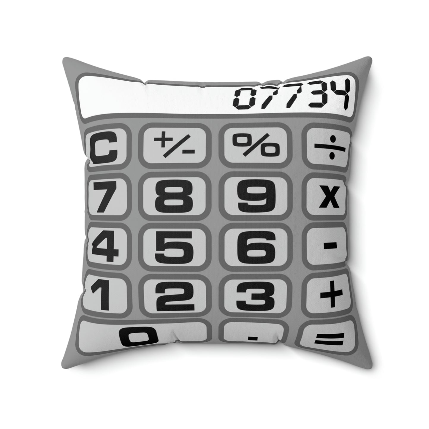 CALCULATOR SQUARE PILLOW - GREY