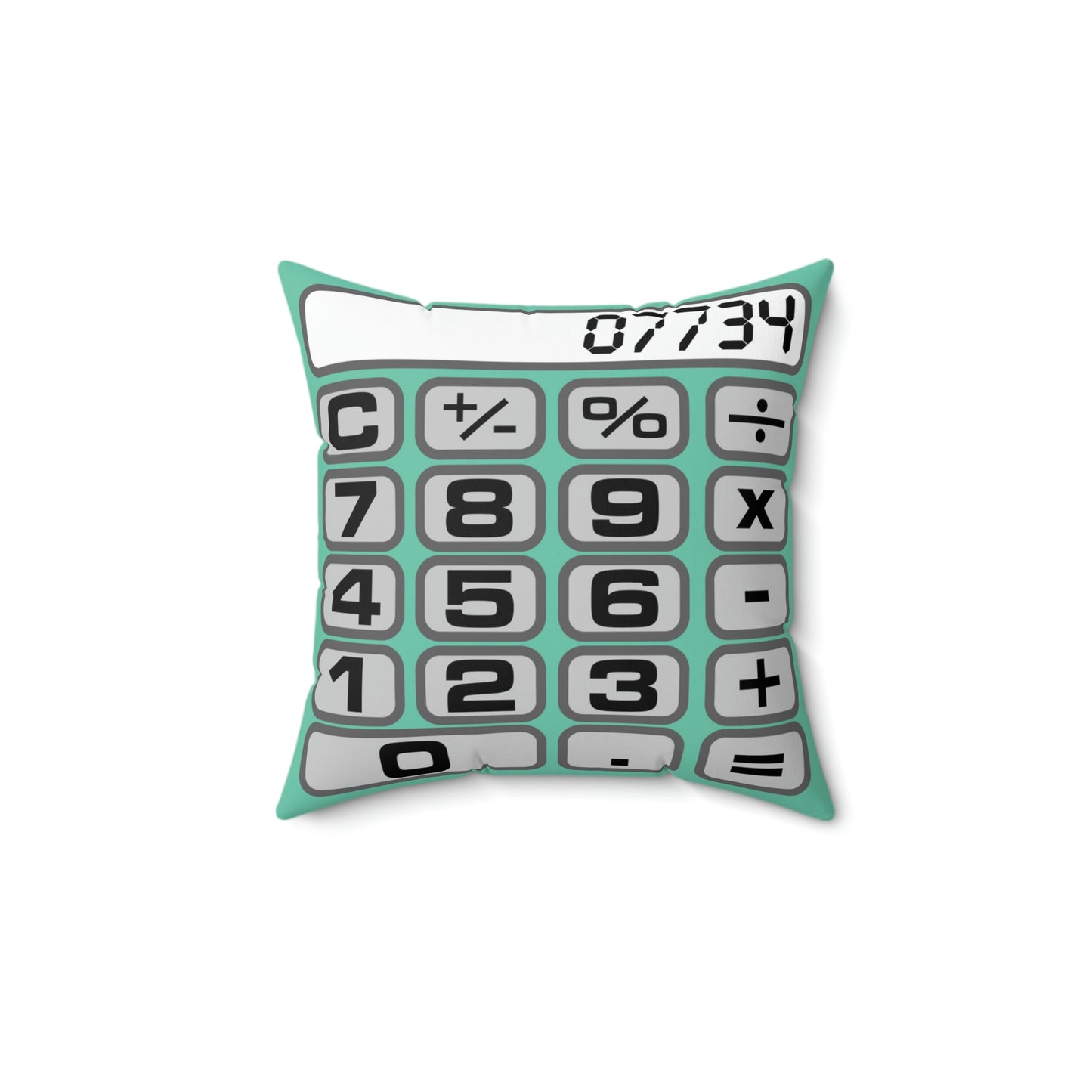 CALCULATOR SQUARE PILLOW - GREEN