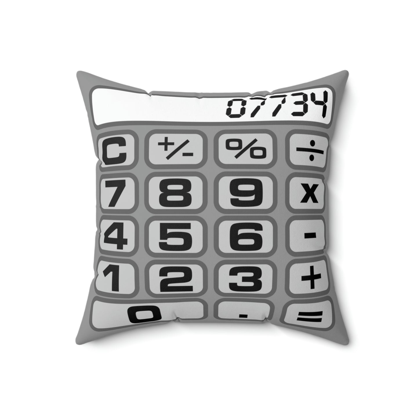 CALCULATOR SQUARE PILLOW - GREY