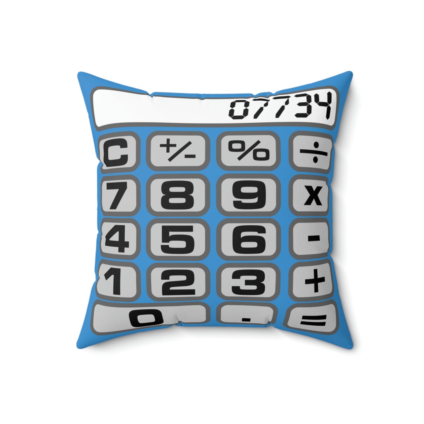 CALCULATOR SQUARE PILLOW - BLUE