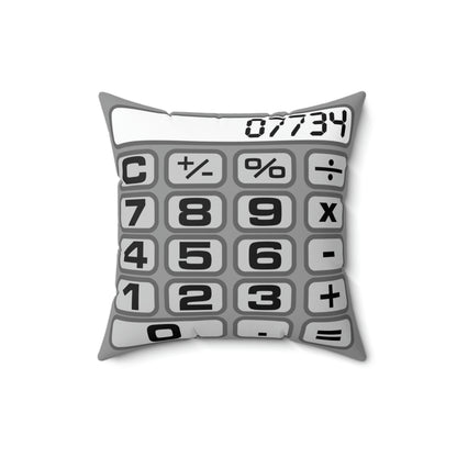 CALCULATOR SQUARE PILLOW - GREY