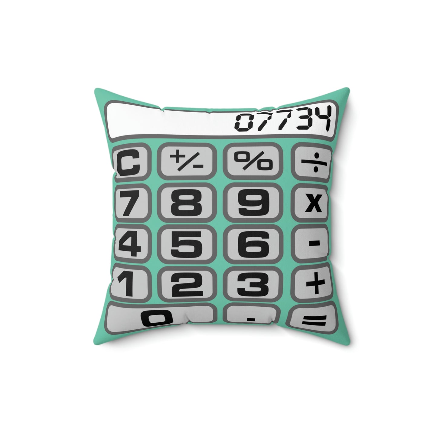 CALCULATOR SQUARE PILLOW - GREEN