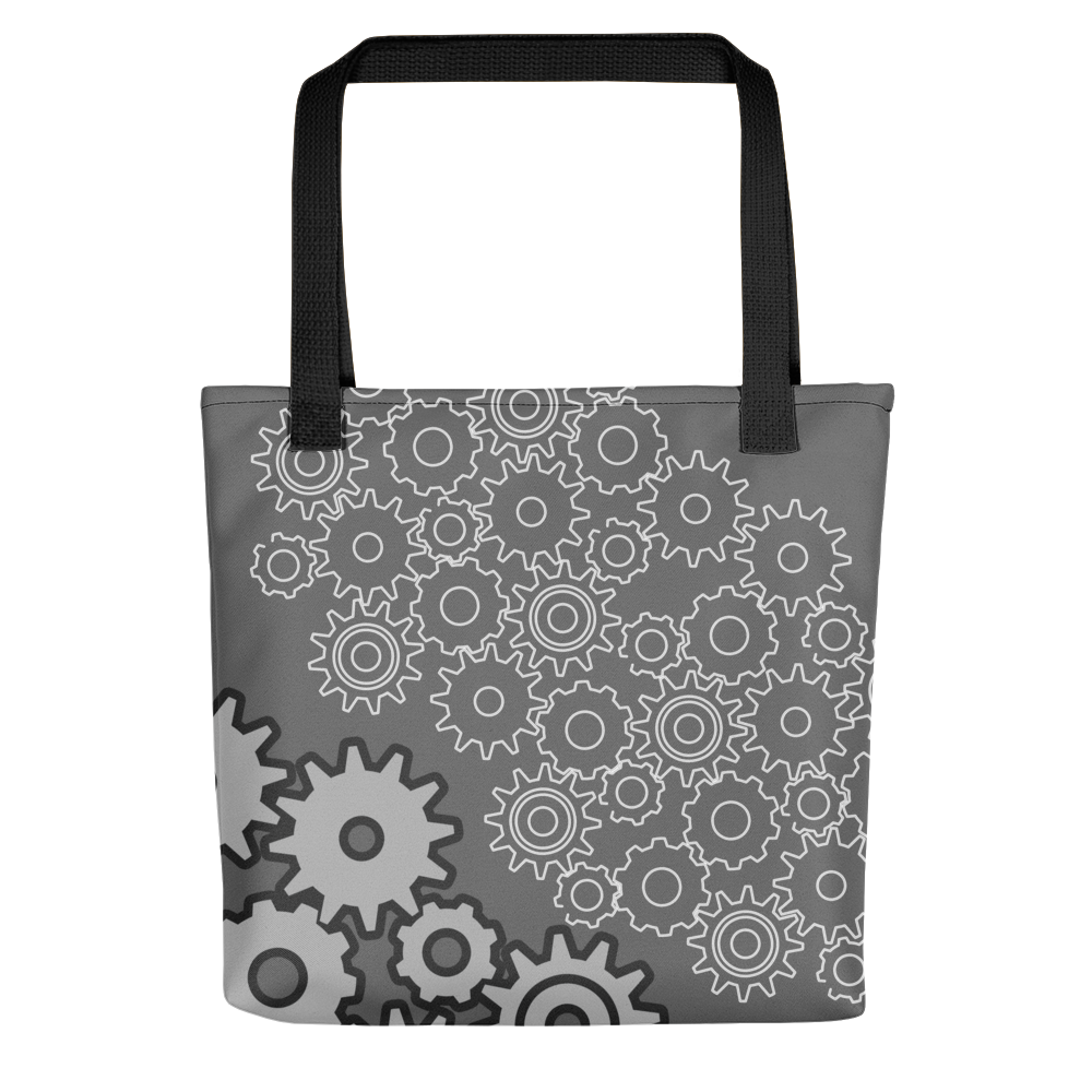 GEARS TOTE BAG - GRAY