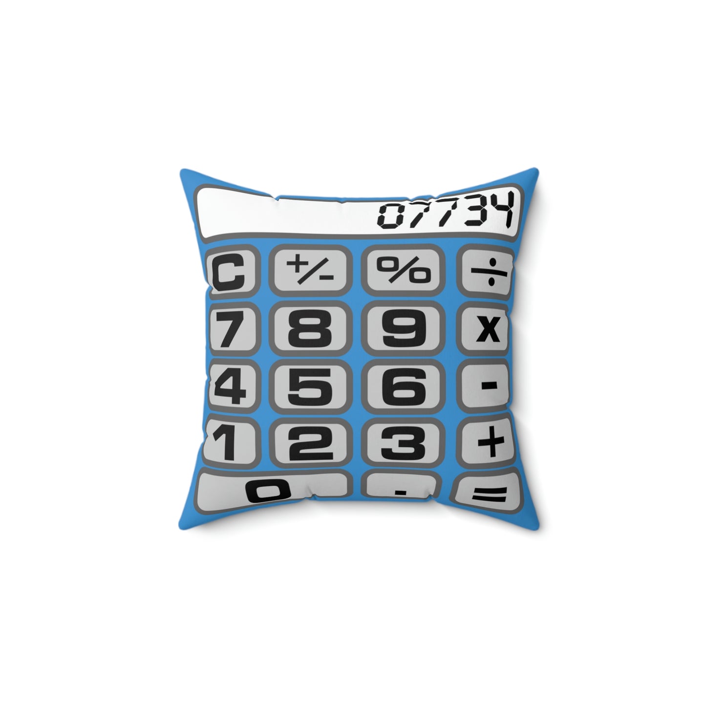 CALCULATOR SQUARE PILLOW - BLUE