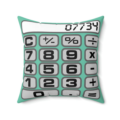 CALCULATOR SQUARE PILLOW - GREEN