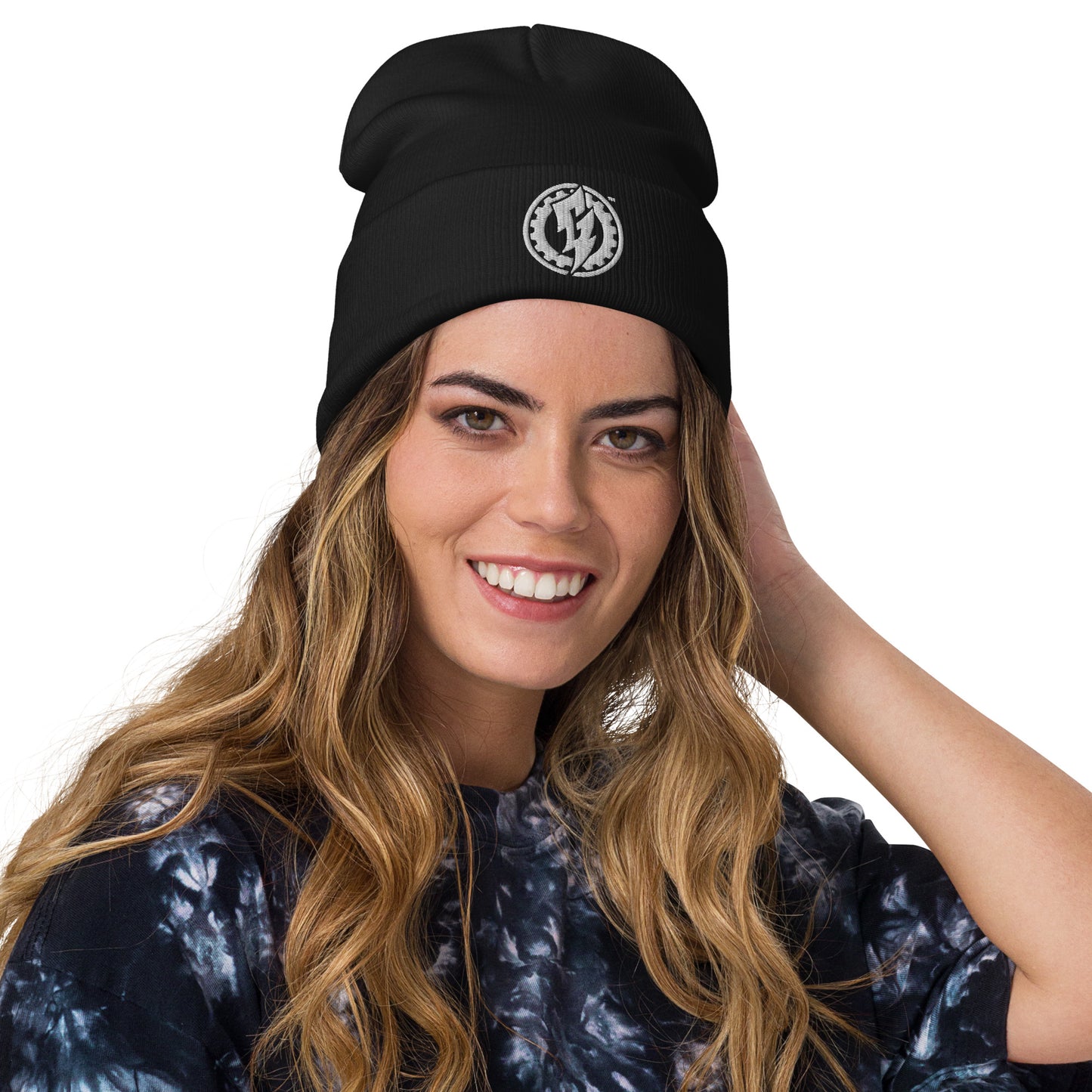 G-LIGHTNING EMBROIDERED BEANIE