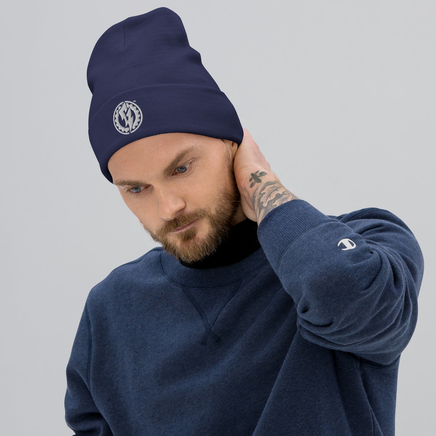 G-LIGHTNING EMBROIDERED BEANIE