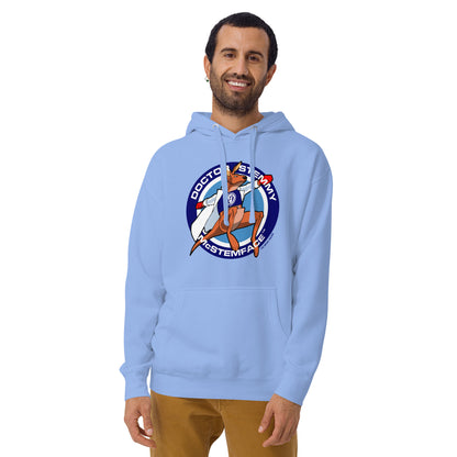 DOCTOR STEMMY McSTEMFACE UNISEX HOODIE - LIGHT COLOR